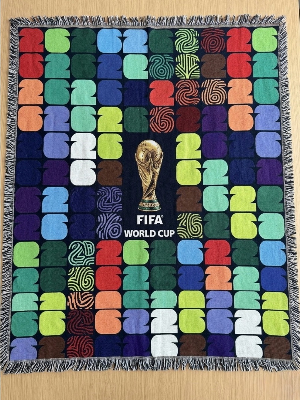 FIFA World Cup 2026 Tapestry Throw Blanket 50x60 Soccer Official Licensed New